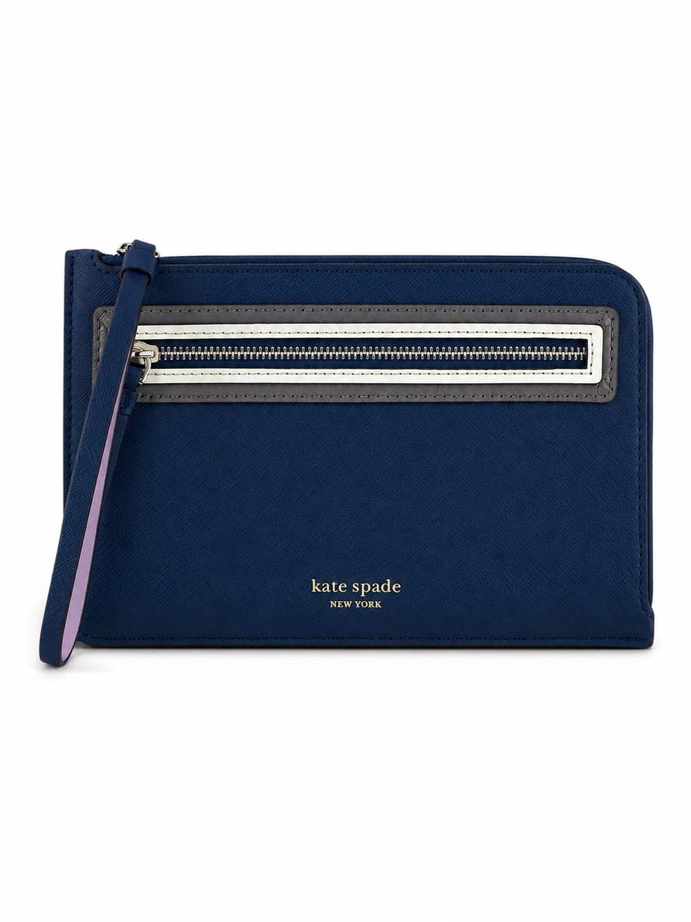 kate spade - Navy Saffiano Wristlet